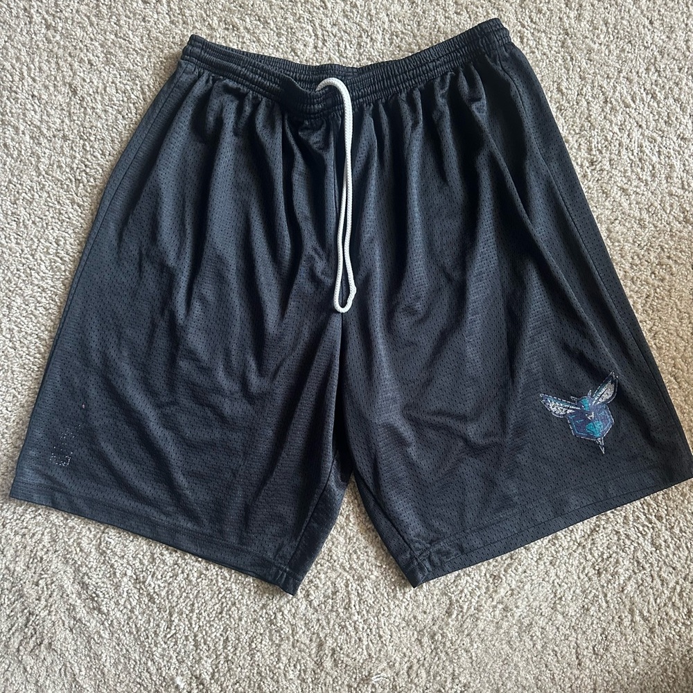 Black Athletic Hornets Shorts with Logo